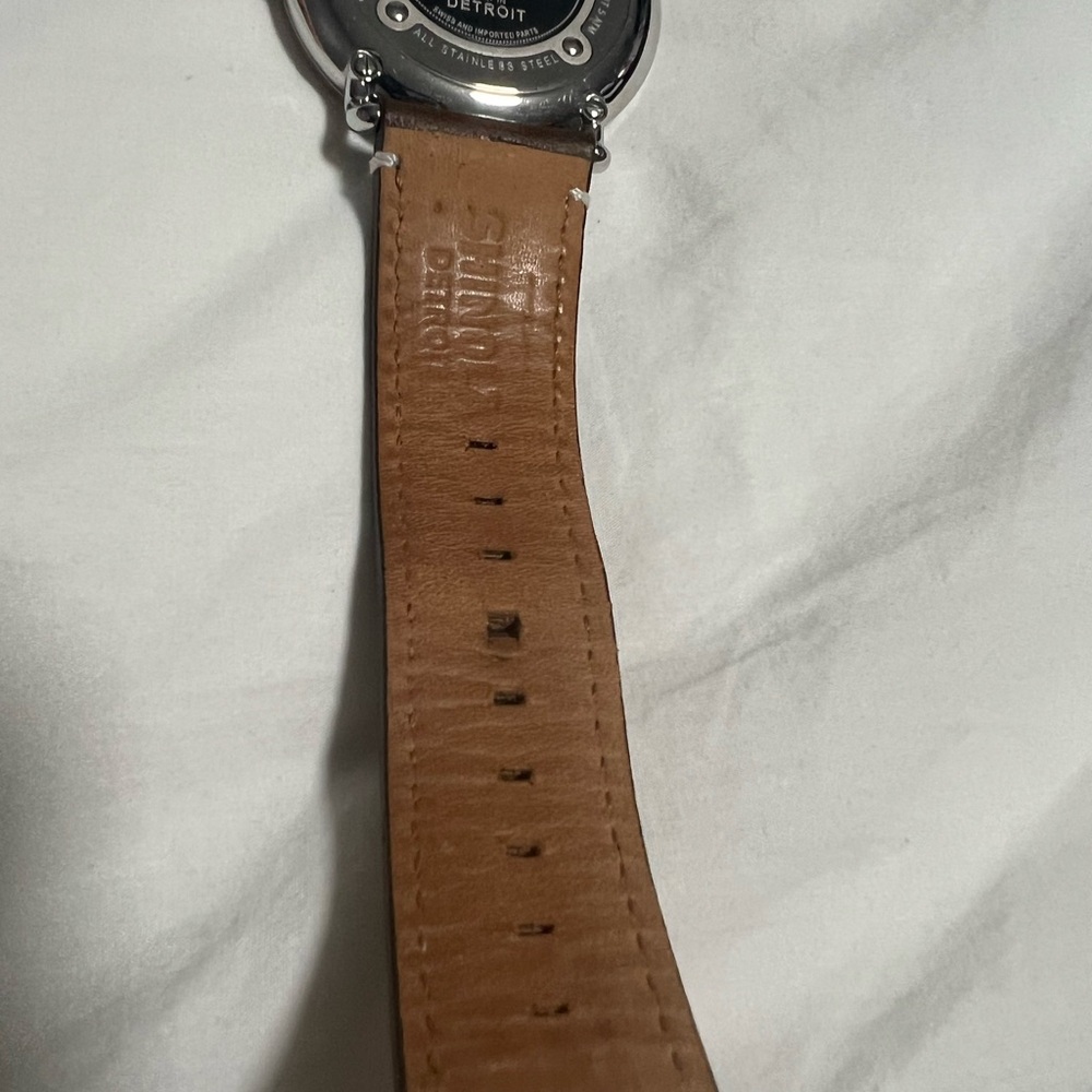 Shinola Stainless Steel Watch with Brown Leather Strap - Picture 6 of 6